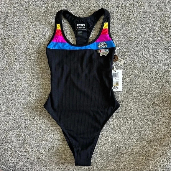 Hurley x NASCAR RIB CHEEKY RACERBACK ONE PIECE XS - Picture 2 of 9